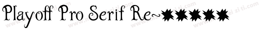 Playoff Pro Serif Re字体转换